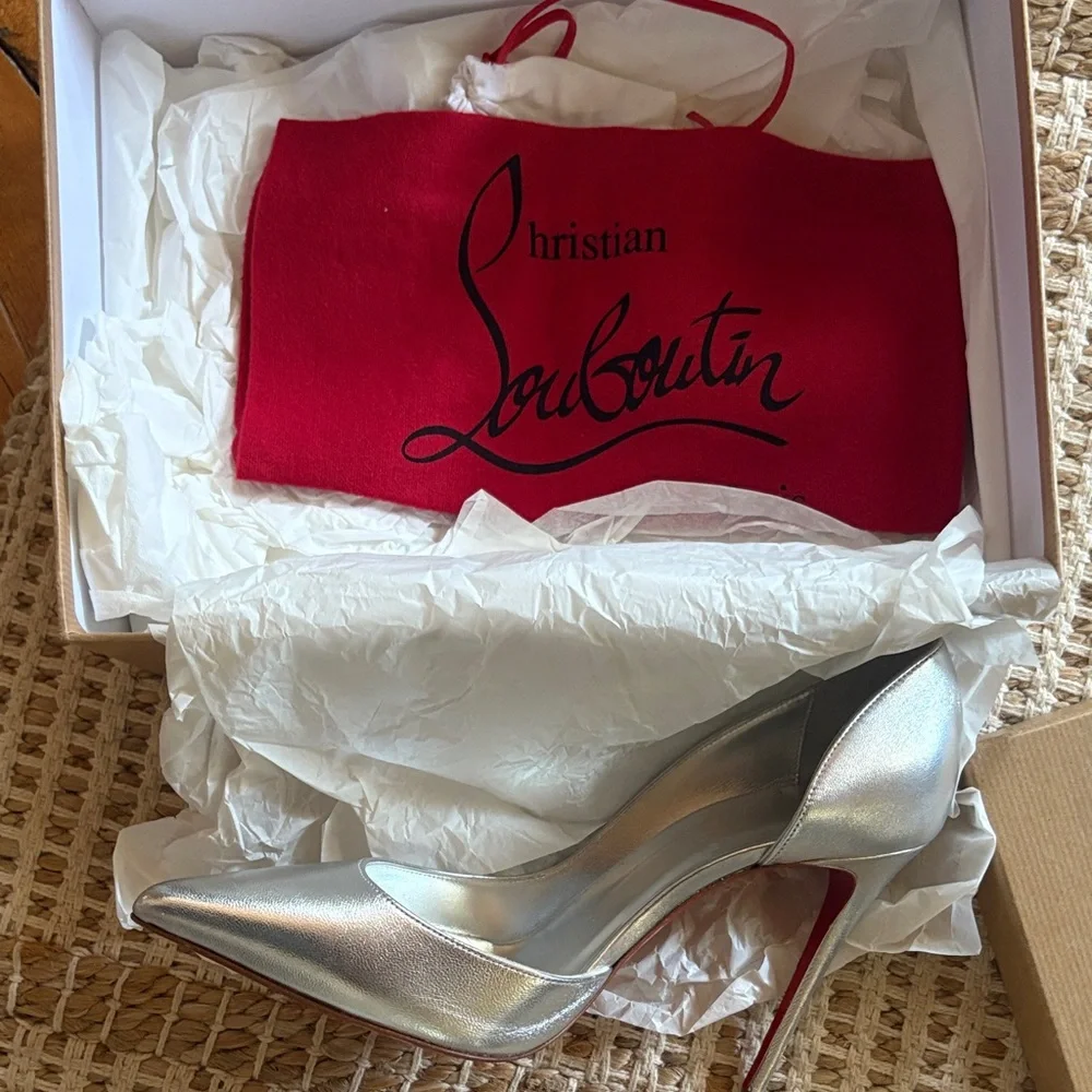 Christian Louboutin Silver Heels - Picture 11 of 15
